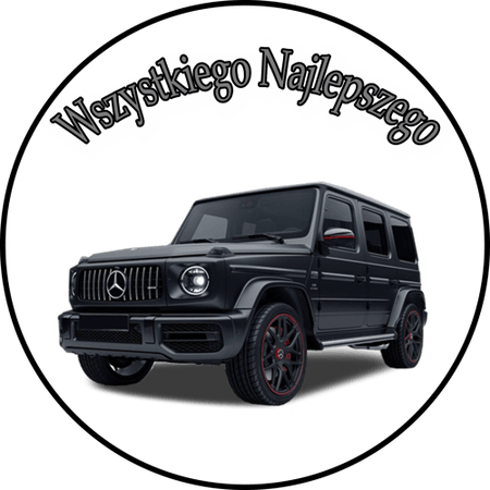 OPŁATEK NA TORT URODZINY 18 30 40 50 MERCEDES AUTO G-KLASA