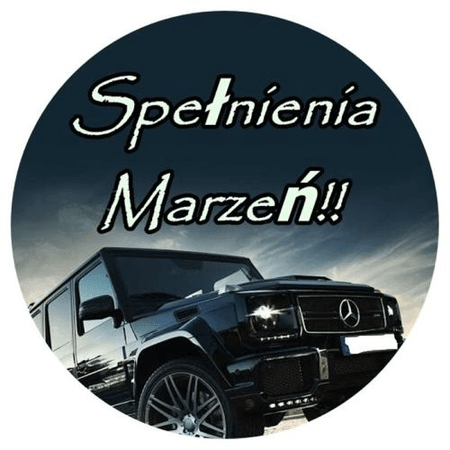 OPŁATEK NA TORT URODZINY 18 30 40 50 MERCEDES AUTO BRYKA G-KLASA