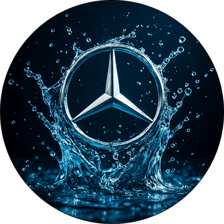 OPŁATEK NA TORT URODZINY 18 30 40 50 MERCEDES AUTO LOGO SPLASH