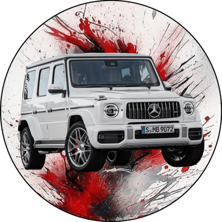 OPŁATEK NA TORT URODZINY 18 30 40 50 MERCEDES G-KLASA AUTO FURA