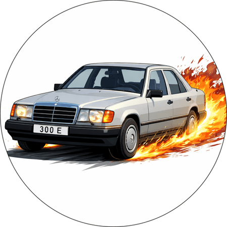 OPŁATEK NA TORT MERCEDES W 124 GRUBY