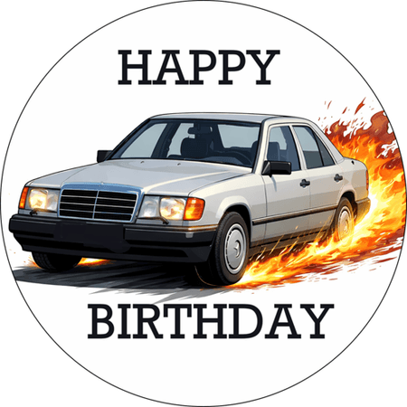 OPŁATEK NA TORT URODZINY 18 30 40 50 MERCEDES W 124 