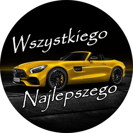 OPŁATEK NA TORT URODZINY 18 30 40 50 MERCEDES AUTO GT COUPE