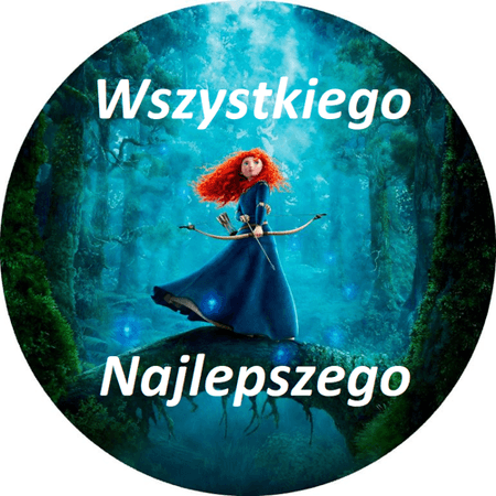 OPŁATEK NA TORT MERIDA WALECZNA BOHATERKA RUDOWŁOSA POSTAĆ
