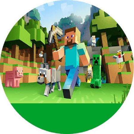 OPŁATEK NA TORT URODZINY MINECRAFT PIXEL