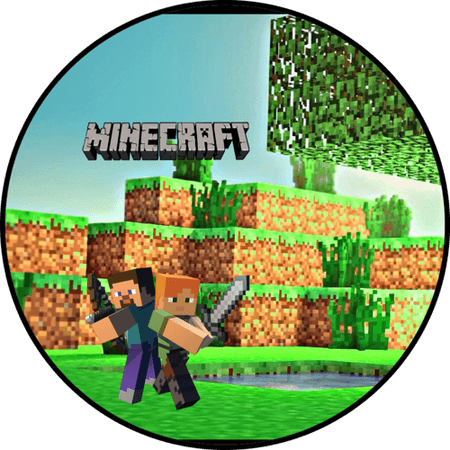 OPŁATEK NA TORT URODZINY MINECRAFT PIXEL 