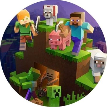 OPŁATEK NA TORT URODZINY MINECRAFT GRA PIXEL POSTĆ