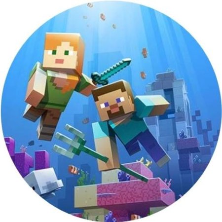 OPŁATEK NA TORT URODZINY MINECRAFT GRA PIXEL POSTĆ 