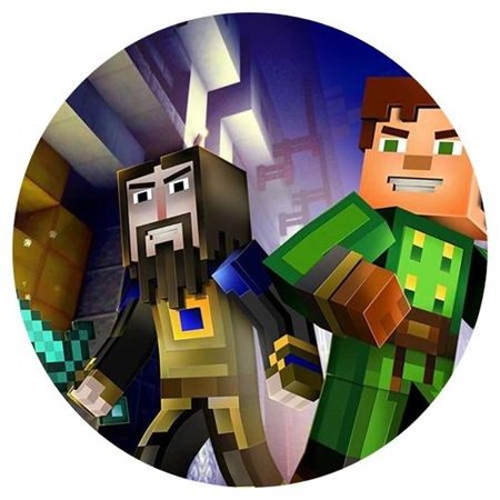 OPŁATEK NA TORT URODZINY MINECRAFT PIXEL POSTĆ