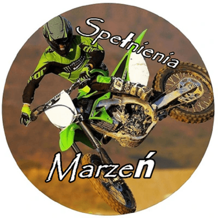 OPŁATEK NA TORT URODZINY MOTOR CROSS YAMAHA