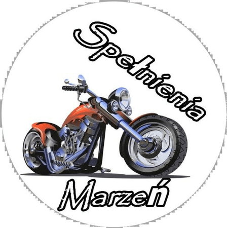 OPŁATEK NA TORT URODZINY MOTOR HARLEY DAVIDSON CHOPPER 