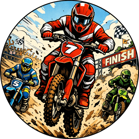 OPŁATEK NA TORT URODZINY MOTOR CROSS TERENÓWKA