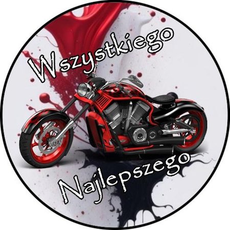 OPŁATEK NA TORT MOTOR HARLEY DAVIDSON YAMAHA