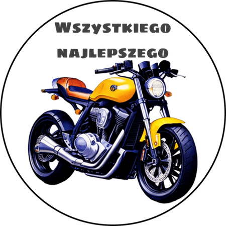 OPŁATEK NA TORT URODZINY 18 30 40 50 MOTOR YAMAHA WSK HARLEY DAVIDSON
