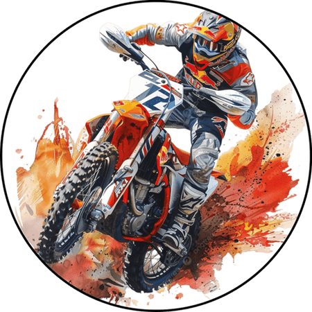 OPŁATEK NA TORT URODZINY 18 30 40 50 MOTOR CROSSOWY