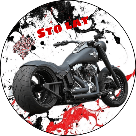 OPŁATEK NA TORT MOTOR HARLEY DAVIDSON CHOPPER