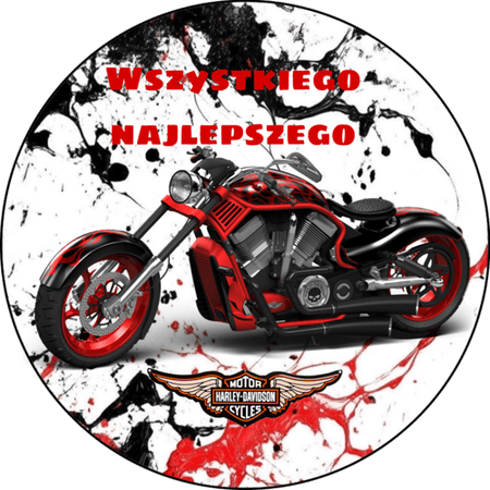 OPŁATEK NA TORT MOTOR HARLEY DAVIDSON CHOPPER YAMAHA